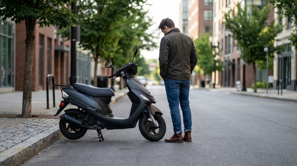 Conduite d'un scooter 50 cm³ pendant une suspension de permis B en 2026