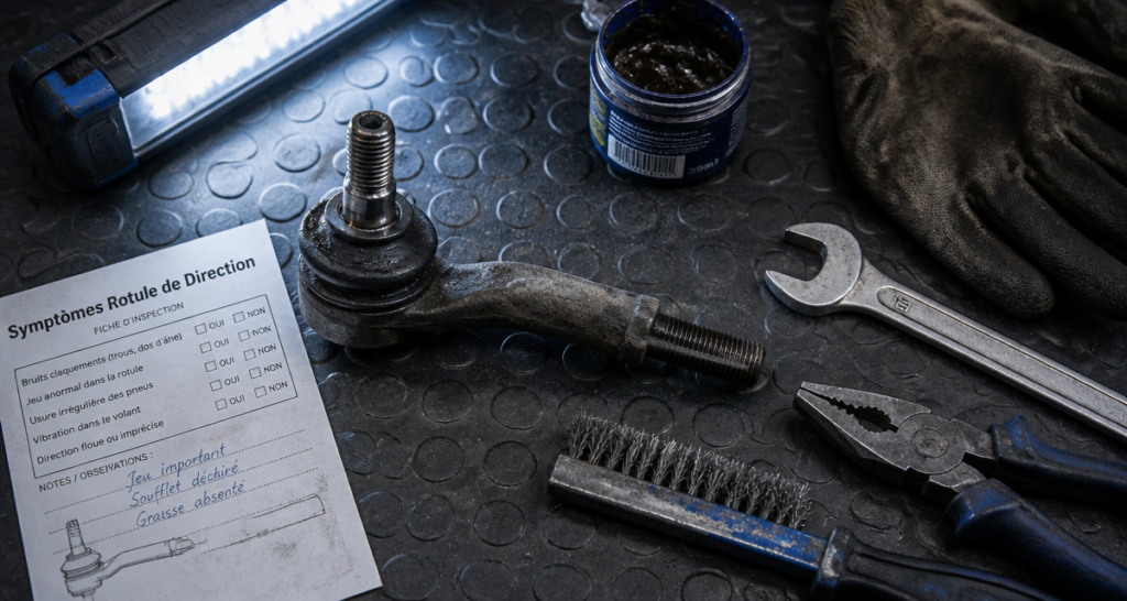 rotule de direction symptomes outils inspection