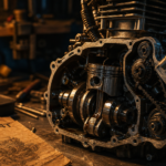 moteur 4t en atelier : lubrification séparée