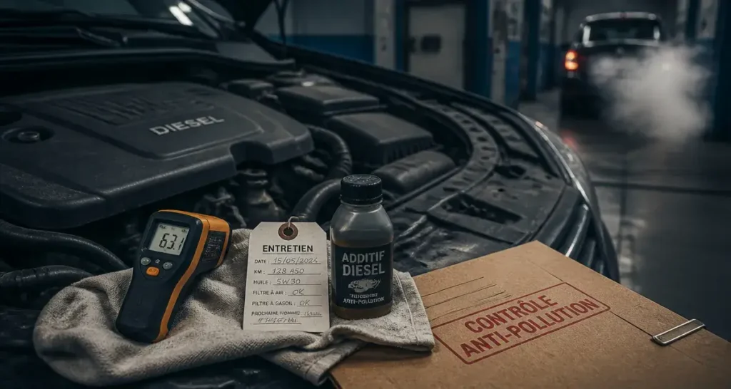 Astuce anti pollution contrôle technique : moteur chaud FAP et additif