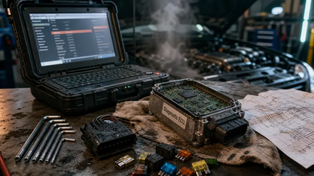 Calculateur moteur HS : valise de diagnostic et codes défaut