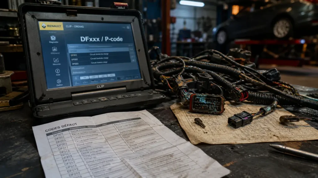 Codes defaut renault DFxxx ou P-code : diagnostic sans erreur