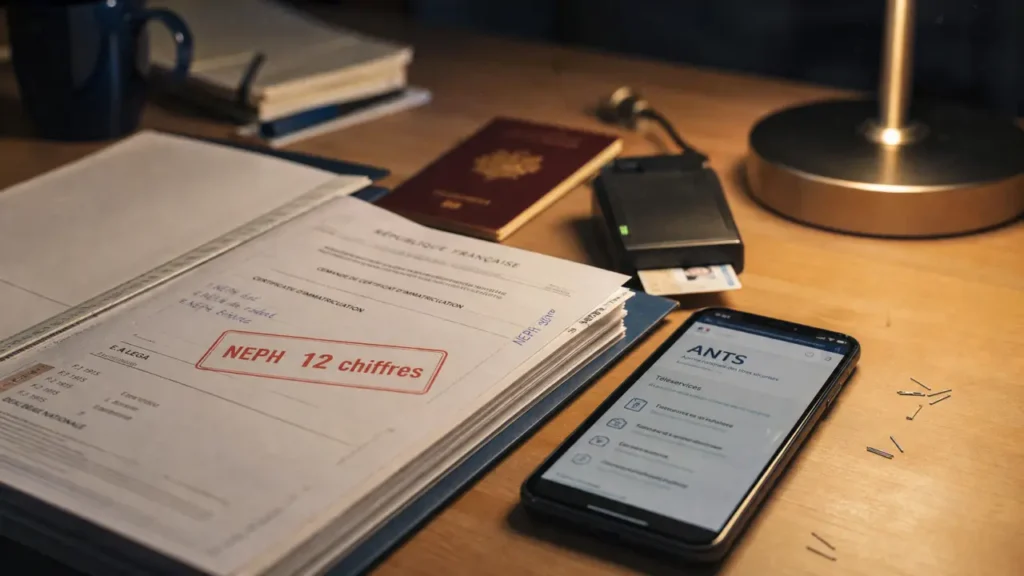 numero neph pour le code ANTS : dossier administratif