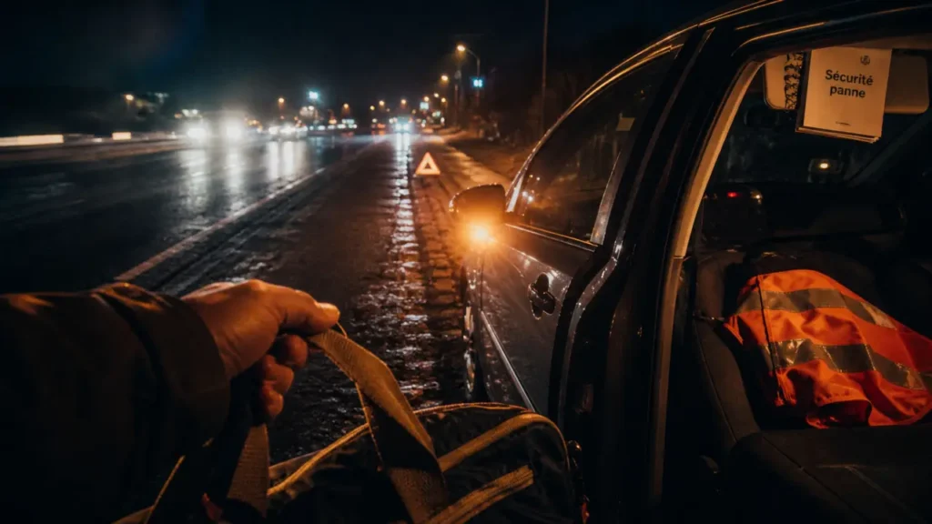 Panne voiture : triangle à 30 mètres et appels utiles