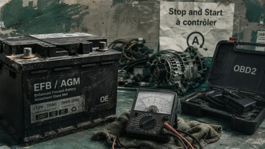 Stop and start a controler : batterie, capteur IBS ou alternateur à vérifier