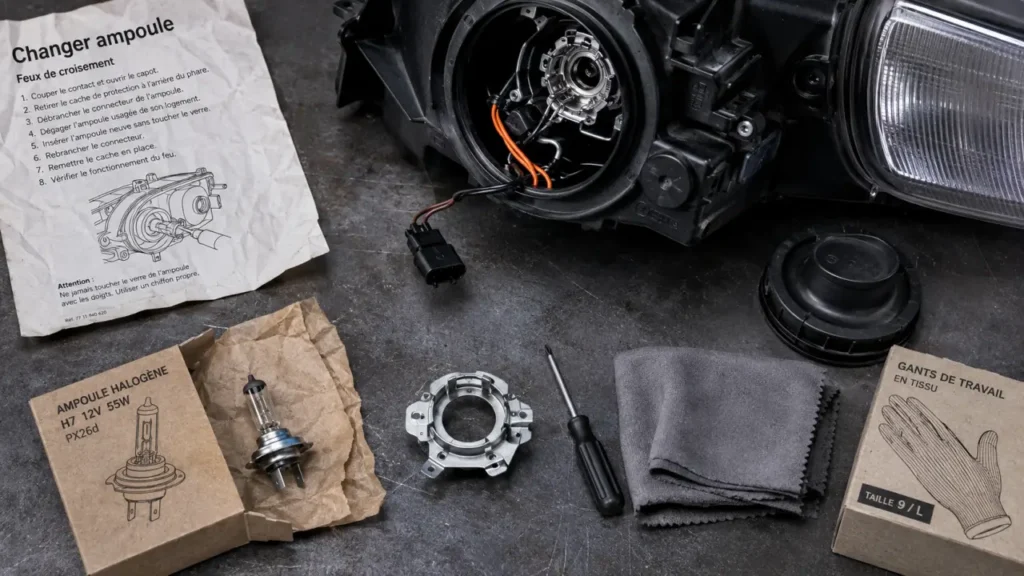 Ampoule voiture changer : vérifier la compatibilité pour retrouver le phare allumé