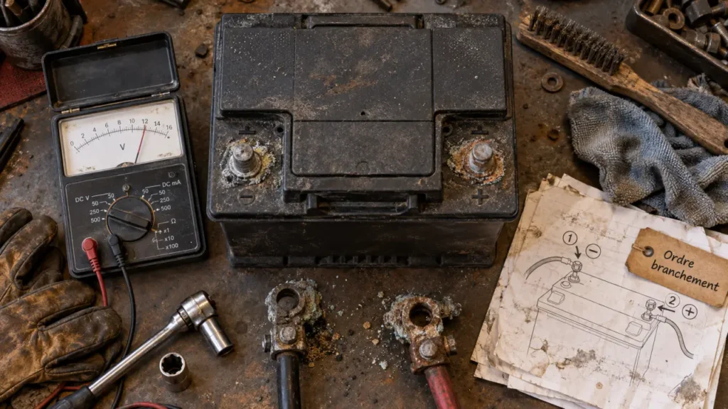Changement batterie voiture : risque de branchement inversé endommage électronique