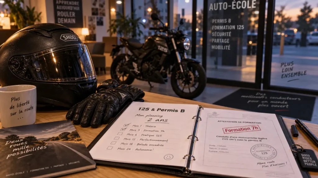 Conduire une 125 avec permis b : 2 ans et 7 heures à ne pas oublier