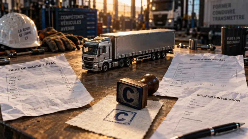 Permis poids lourds : erreur de catégorie C, C1 ou C1E